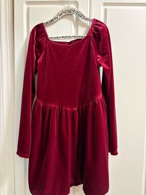 Cat & Jack Burgundy Velvet Dress